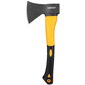 DEKOPRO 600g Plastic Wrapped Fiber Handle Axe, High Strength Non-Slip Handle