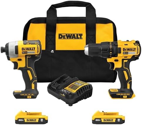 DEWALT 20V MAX Cordless Drill, Impact Driver, 2-Tool Power Tool Combo Kit