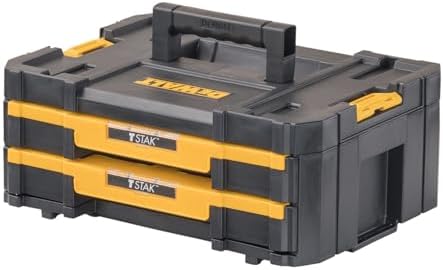 DEWALT TSTAK Tool Storage Organizer with Double Drawers, Holds Up to 16.5 lbs